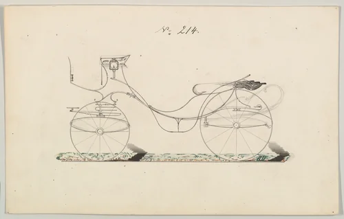 Cabriolet Victoria # 214 by Brewster & Co., drawing, 1850-1860