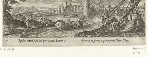 Jacht op zeehonden by Unknown, print, 1582-1633