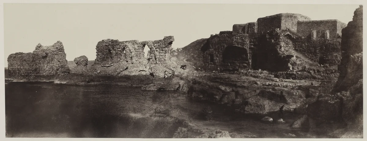 Kaalat el Athlit, Syria, View from the Seaside by Louis de Clercq, photograph, 1859