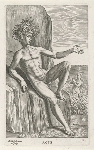 Riviergod Acis by Unknown, print, 1586