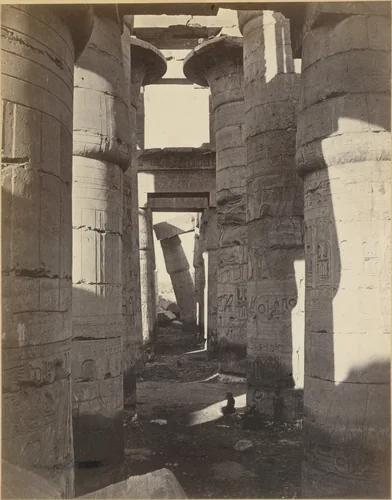 Haute-Egypt, Salle Hypostyle à Karnak by Adolphe Braun, photograph, 1868-1872
