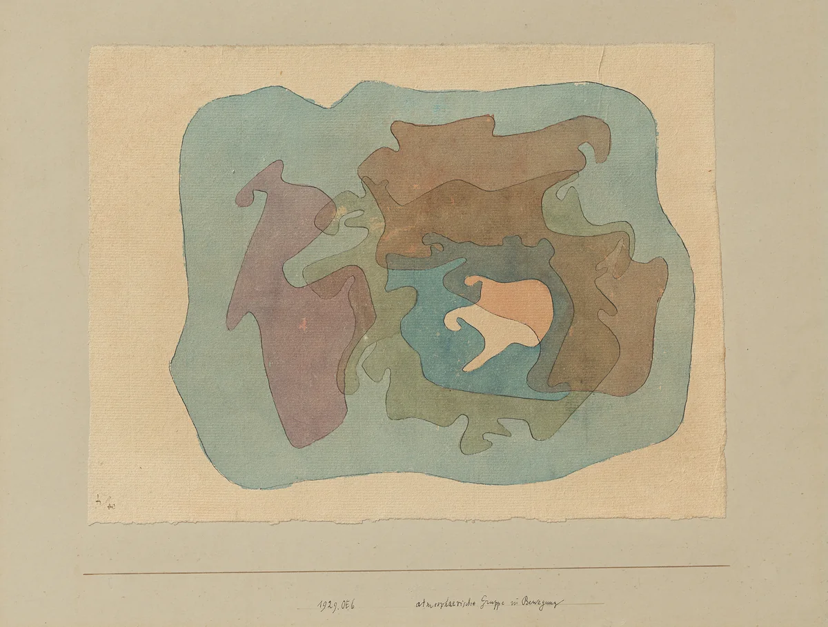 atmosphaerische Gruppe in Bewegung,1929 by Paul Klee, drawing