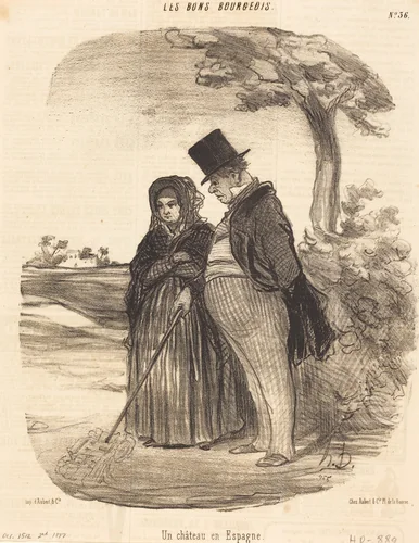 Un Chateau en Espagne by Honoré Daumier, print, 1847