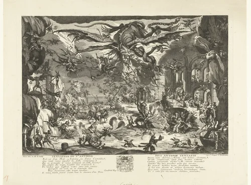De verzoeking van de Heilige Antonius by anonymous, print, 1679-1728