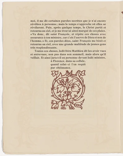 Tailpiece (page 390) from Les Petites Fleurs de St. François (The Little Flowers of St. Francis) by Émile Bernard, illustrated book, 1928