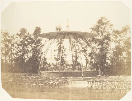 [The Kiosk, Zoological Gardens, Brussels] by Louis Pierre Théophile Dubois de Nehaut, photograph, 1854-1856