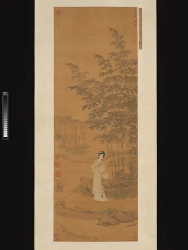 Lady in a bamboo grove by Qiu Ying (仇英), painting, 1495-1552