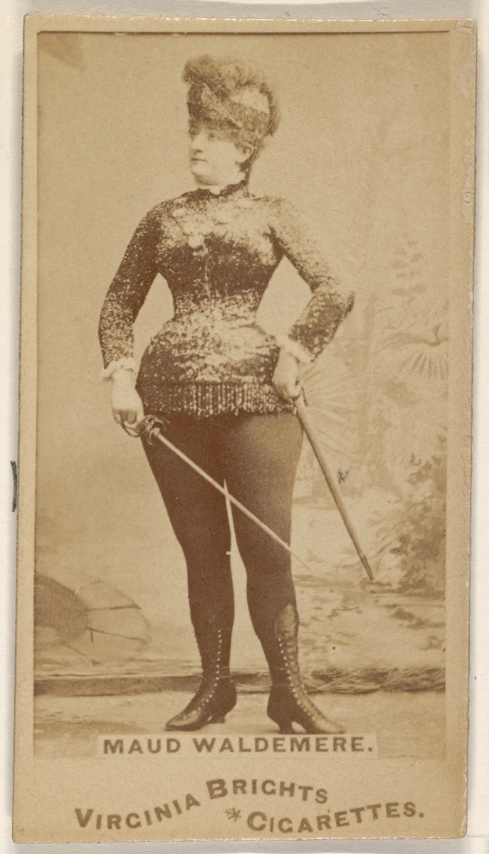 Maud Waldemere, from the Actors and Actresses series (N45, Type 1) for Virginia Brights Cigarettes by Allen & Ginter, photograph, 1885-1891