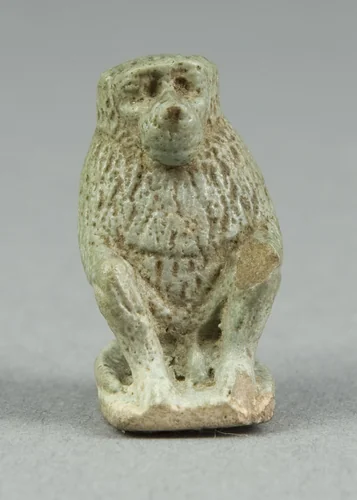 Amulet of a Baboon by Egyptian, metalwork, -1070--656