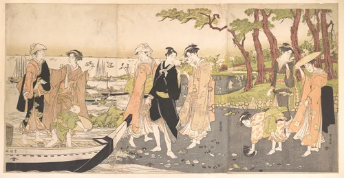 Picking Clams by Utagawa Toyokuni, print, 1781-1801