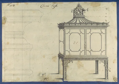 China Case, from Chippendale Drawings, Vol. II by Thomas Chippendale, drawing, 1753