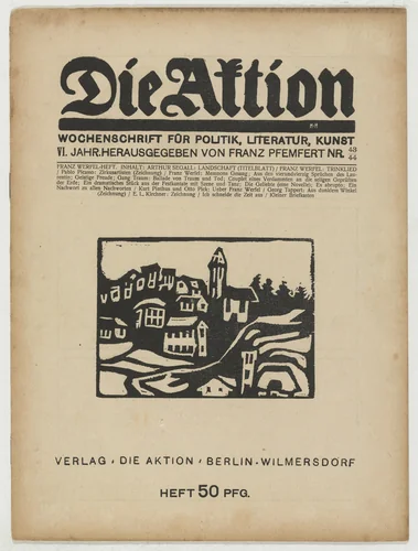 Die Aktion, vol. 6, no. 43/44 by Arthur Segal, periodical, 1916