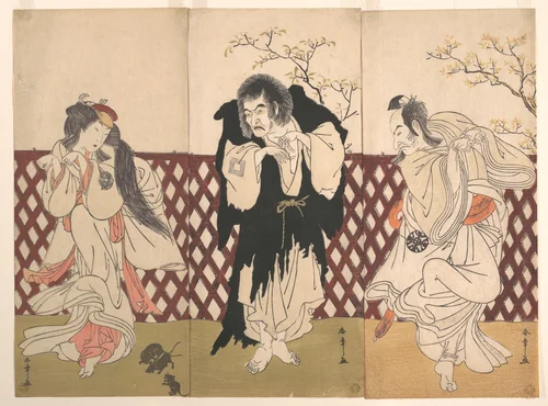 Ichikawa Danjuro IV in the Role of the Monk Mongaku from the Play Hana-zumo Genji-biki by Katsukawa Shunshô (勝川春章), print, 1778-1782