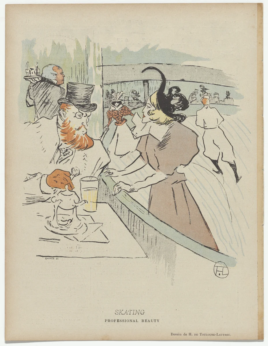 At the Moulin de la Galette (Au Moulin de la Galette) from the journal Le Rire, no. 62 by Théophile-Alexandre Steinlen, print, 1896
