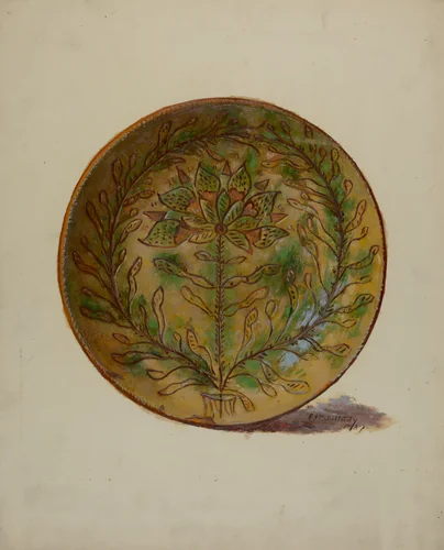 Pa. German Plate by Eugene Shellady, index of american design, 1937