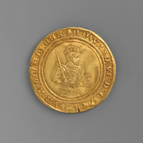 Edward VI (r. 1547–53) by The Royal Mint, metalwork, 1552