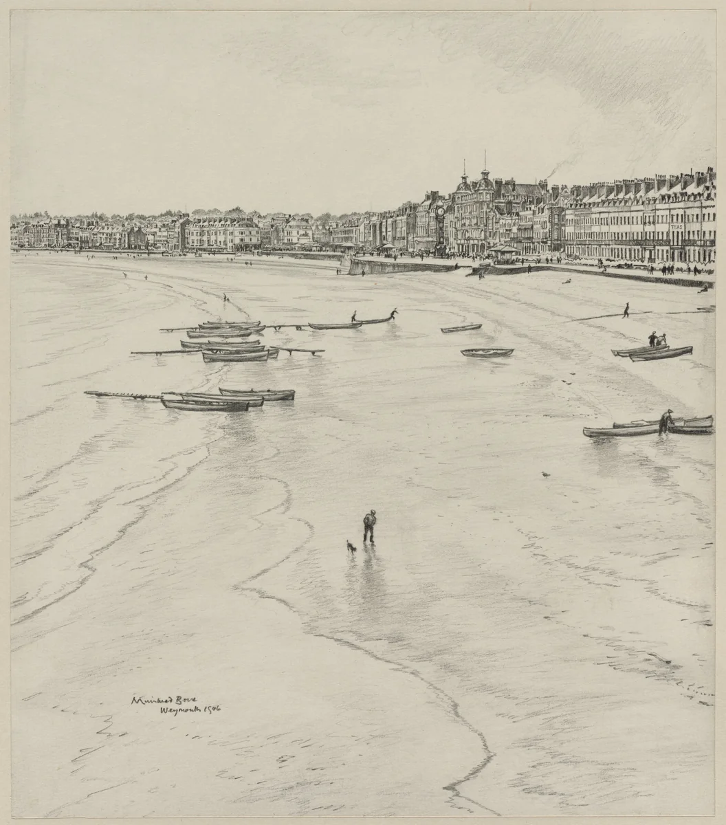 Weymouth Bay, The Off Season by Muirhead Bone, drawing, 1946