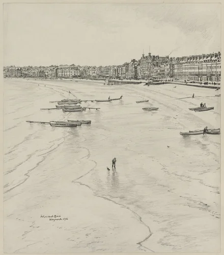 Weymouth Bay, The Off Season by Muirhead Bone, drawing, 1946