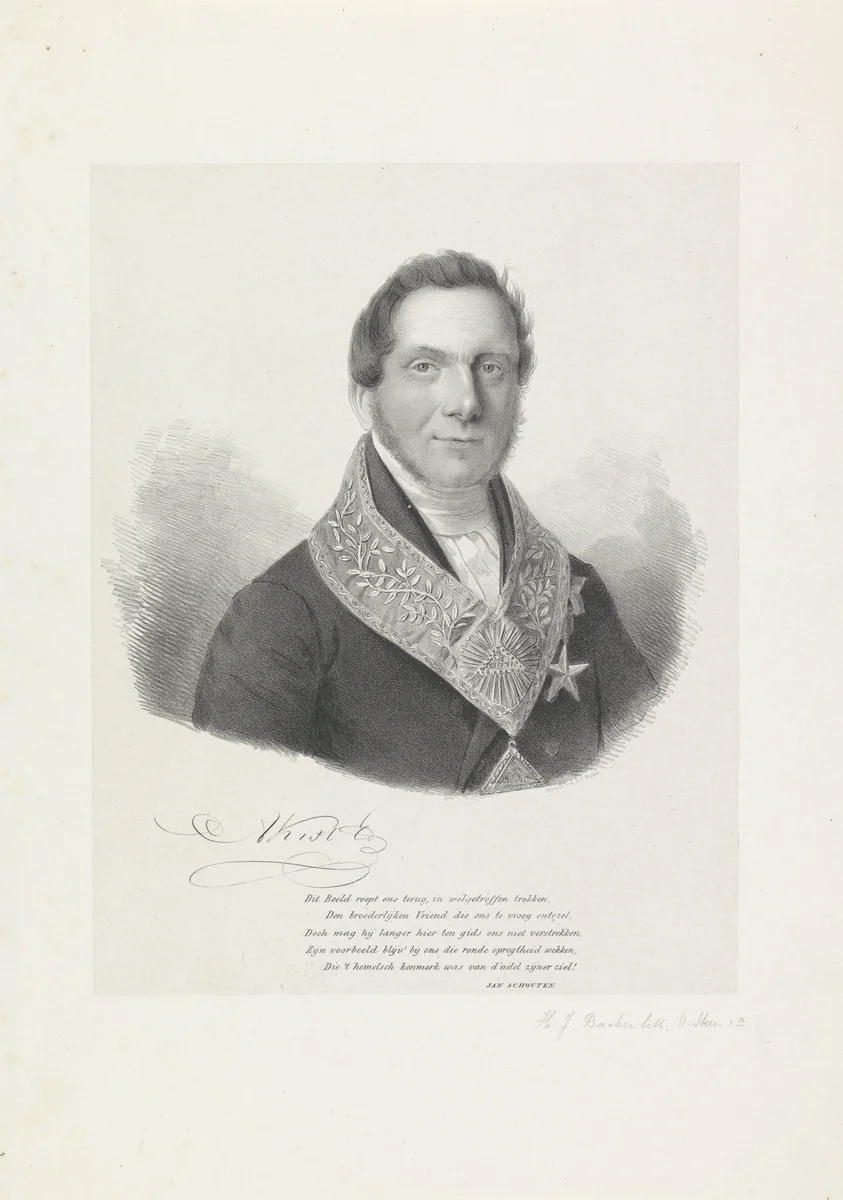 Portret van A. Kist by anonymous, print, 1822-1845
