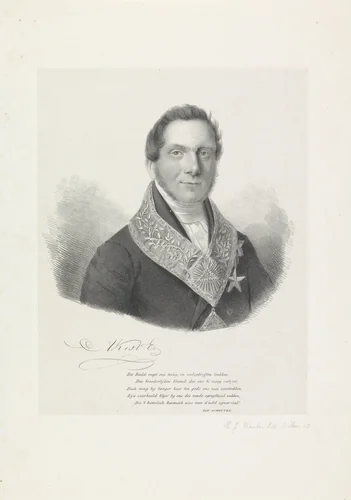 Portret van A. Kist by anonymous, print, 1822-1845