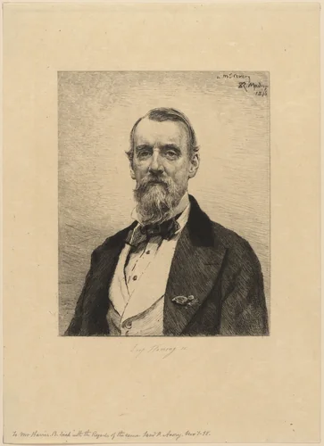 Samuel P. Avery by Léopold Flameng, print, 1871-1903