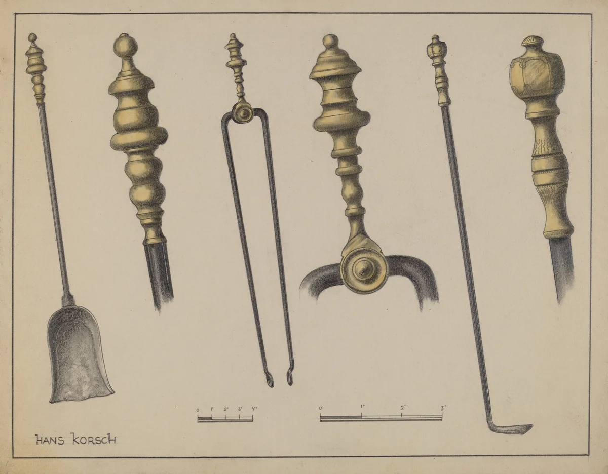 Fire Tools by Hans Korsch, index of american design, 1937