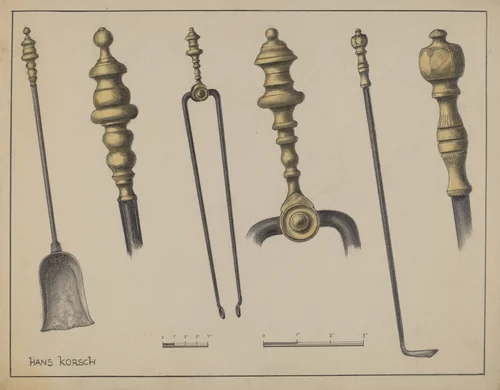 Fire Tools by Hans Korsch, index of american design, 1937