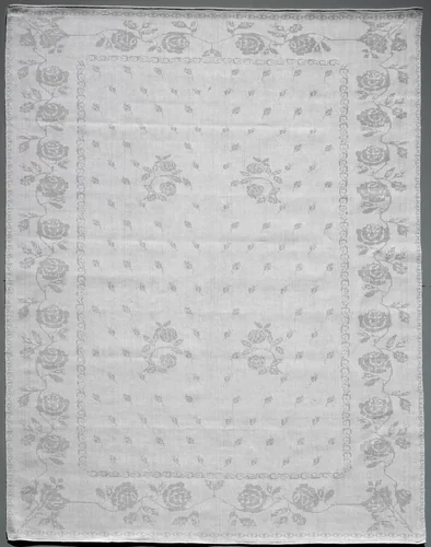 Servet met motief van rozen by anonymous, other, 1750-1785