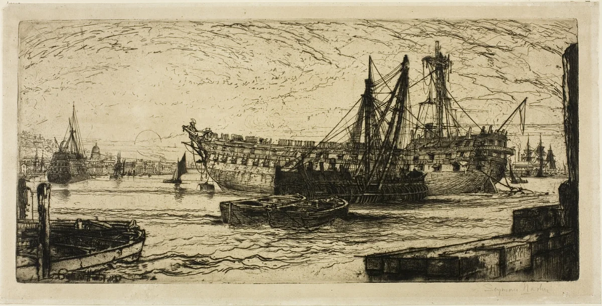 Breaking Up of the Agamemnon, No. I by Francis Seymour-Haden, print, 1870