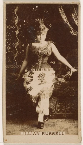Lillian Russell, from the Actresses series (N245) issued by Kinney Brothers to promote Sweet Caporal Cigarettes by Kinney Brothers Tobacco Company, photograph, 1890