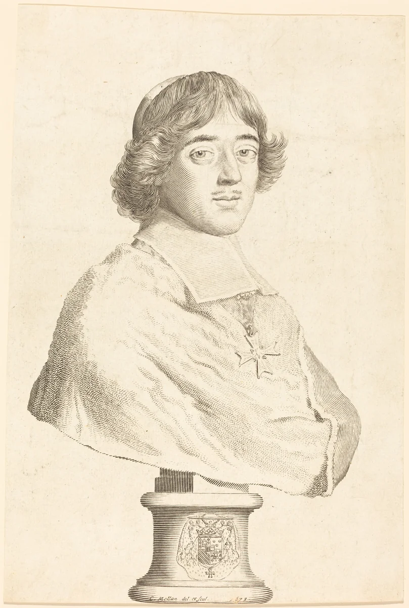 Cardinal de Bouillon by Claude Mellan, print, 1673