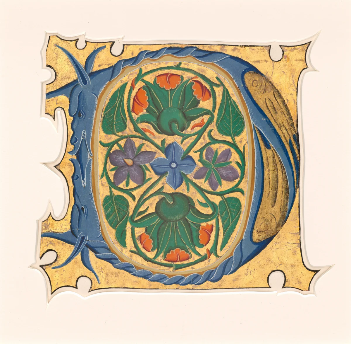 Initial D by Master of the Cypresses, drawing, 1430-1440