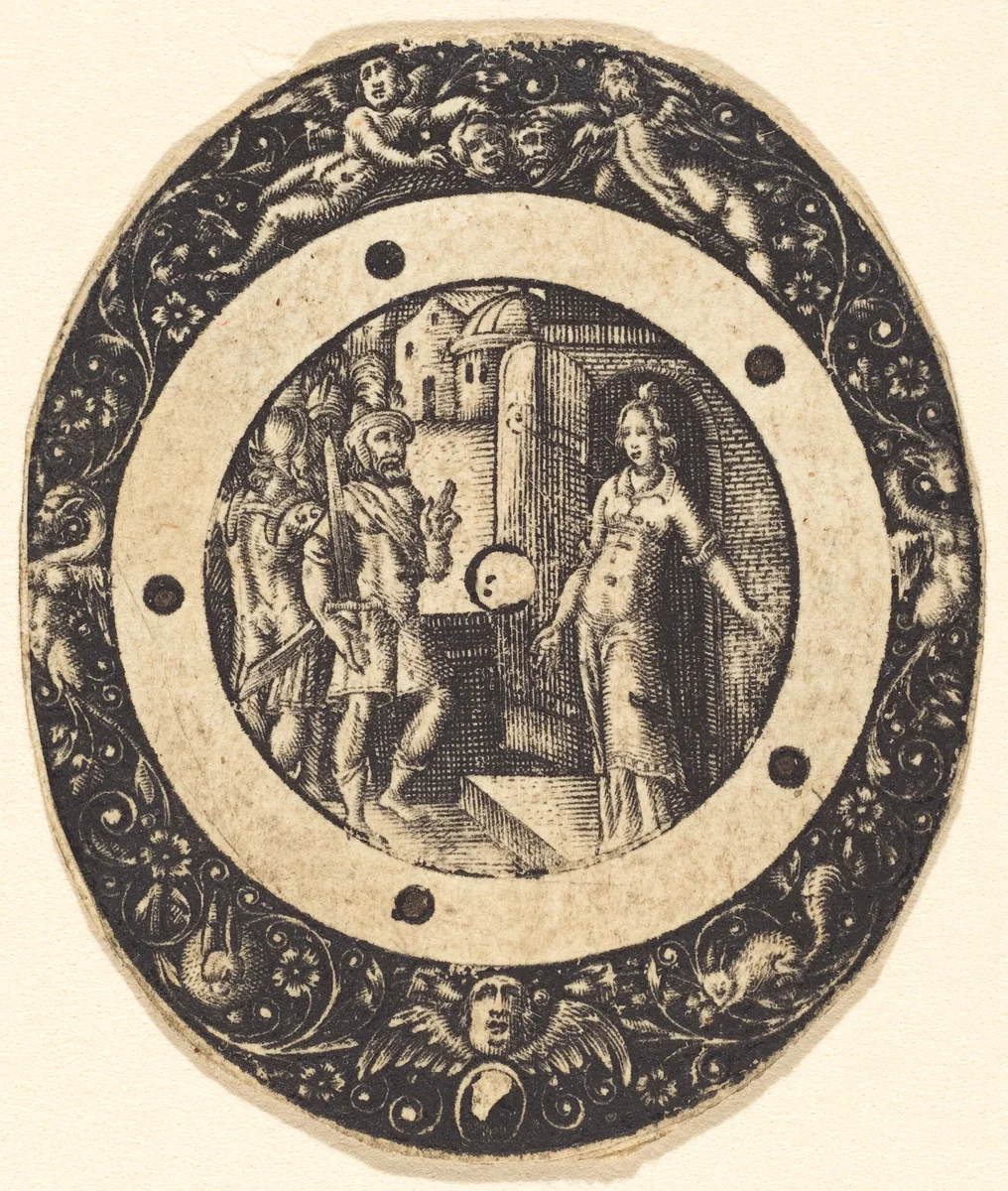 Lucretia? by Antoine Jacquard, print, 1572-1652