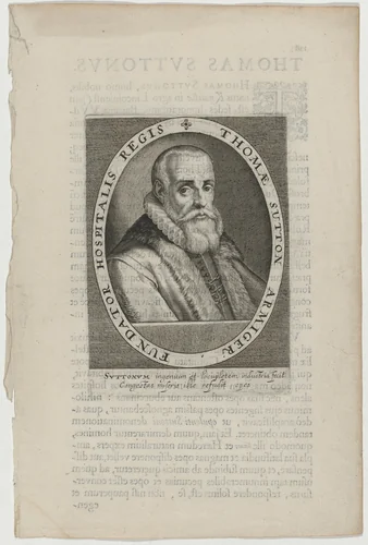 Thomas Sutton, Founder of the Charterhouse by Willem de Passe, print, 1620