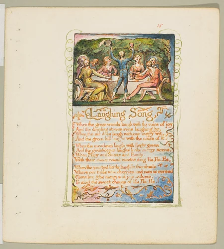 Songs of Innocence: Laughing Song by William Blake, print, 1789-1825