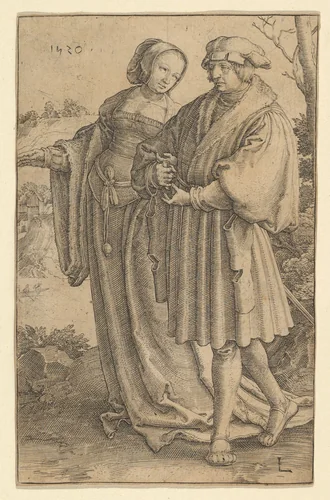 The Promenade by Lucas van Leyden, print, 1520