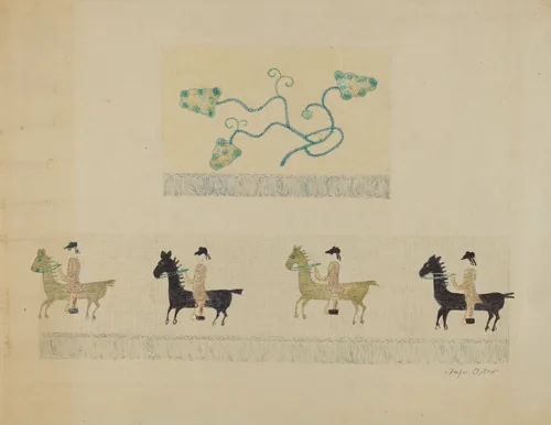 Crewel Embroidery by John Oster, index of american design, 1935-1942