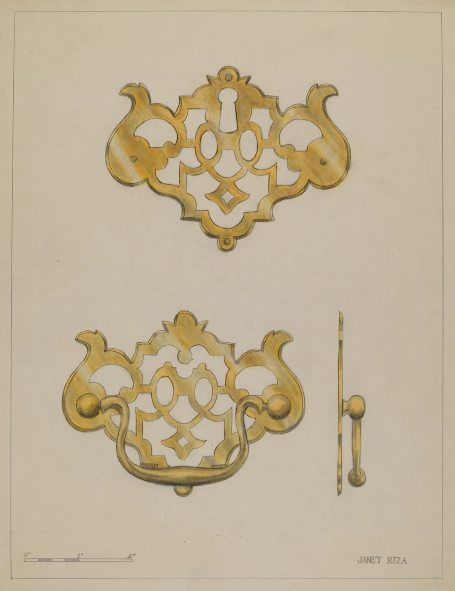 Drawer Pull by Janet Riza, index of american design, 1936