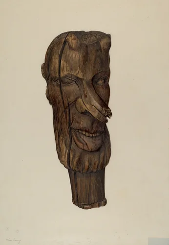 Hitching Post Finial by Mina Lowry, index of american design, 1940