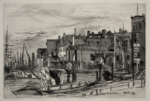 Thames Police by James McNeill Whistler, print, 1859