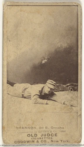 Daniel Webster "Dan" Shannon, 2nd Base, Omaha Omahogs/ Lambs, from the Old Judge series (N172) for Old Judge Cigarettes by Goodwin & Company, photograph, 1888