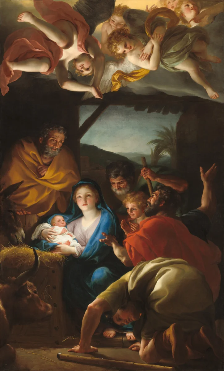 The Adoration of the Shepherds by Anton Raphael Mengs, painting, 1764-1765