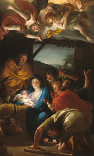 The Adoration of the Shepherds by Anton Raphael Mengs, painting, 1764-1765