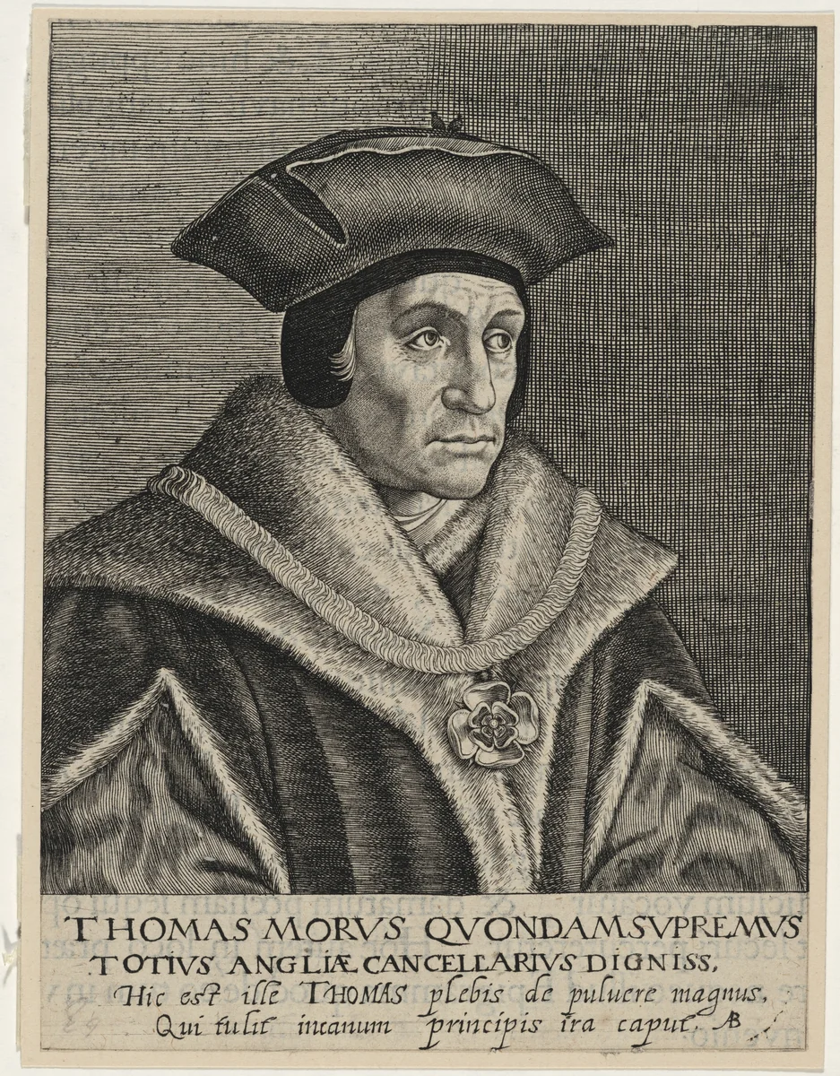 Sir Thomas More by Willem de Passe, print, 1620