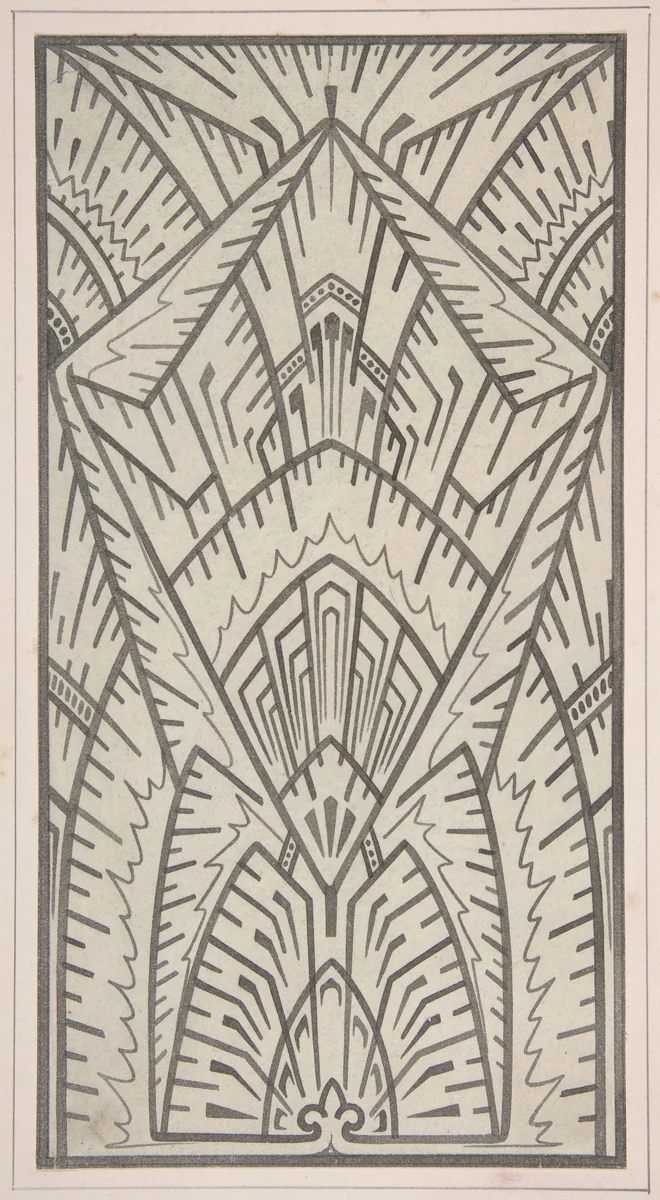 Design drawing by Christopher Dresser, drawing, 1878-1888