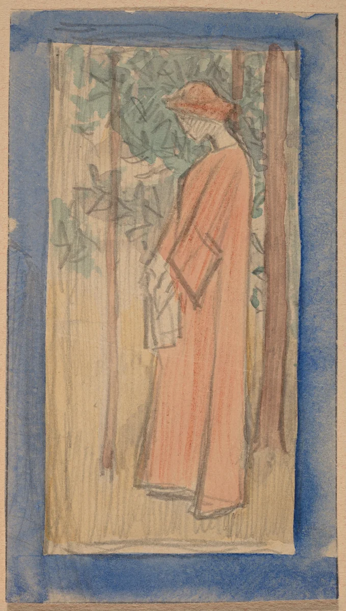 Study for a Panel by Charles Sprague Pearce, drawing, 1890-1897