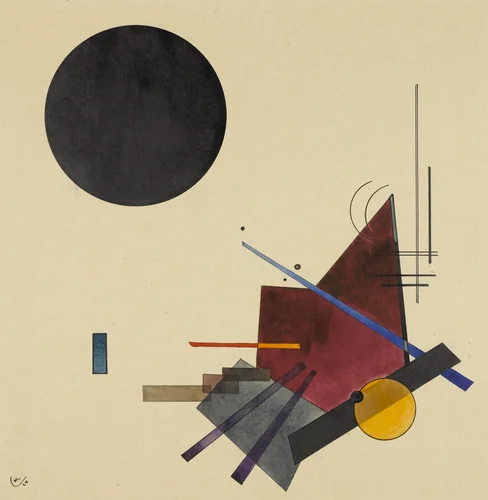 Black Relationship (Schwarze Beziehung) by Wassily Kandinsky, drawing, 1924
