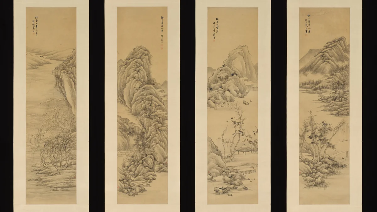 Landscapes after old masters by Dai Xi, painting, 1834-1866