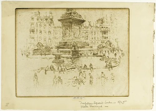 Trafalgar Square by Joseph Pennell, print, 1903