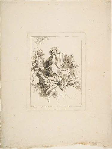 Saint Luke by Jean Honoré Fragonard, print, 1759-1769